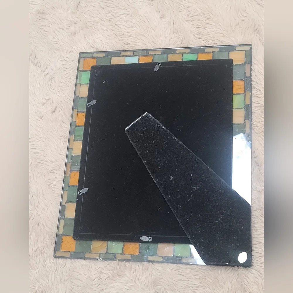 Glass Stained Mosaic Multi-Color Photo Frame, Collage